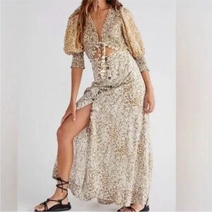 Free People String of Hearts Printed Maxi Dress